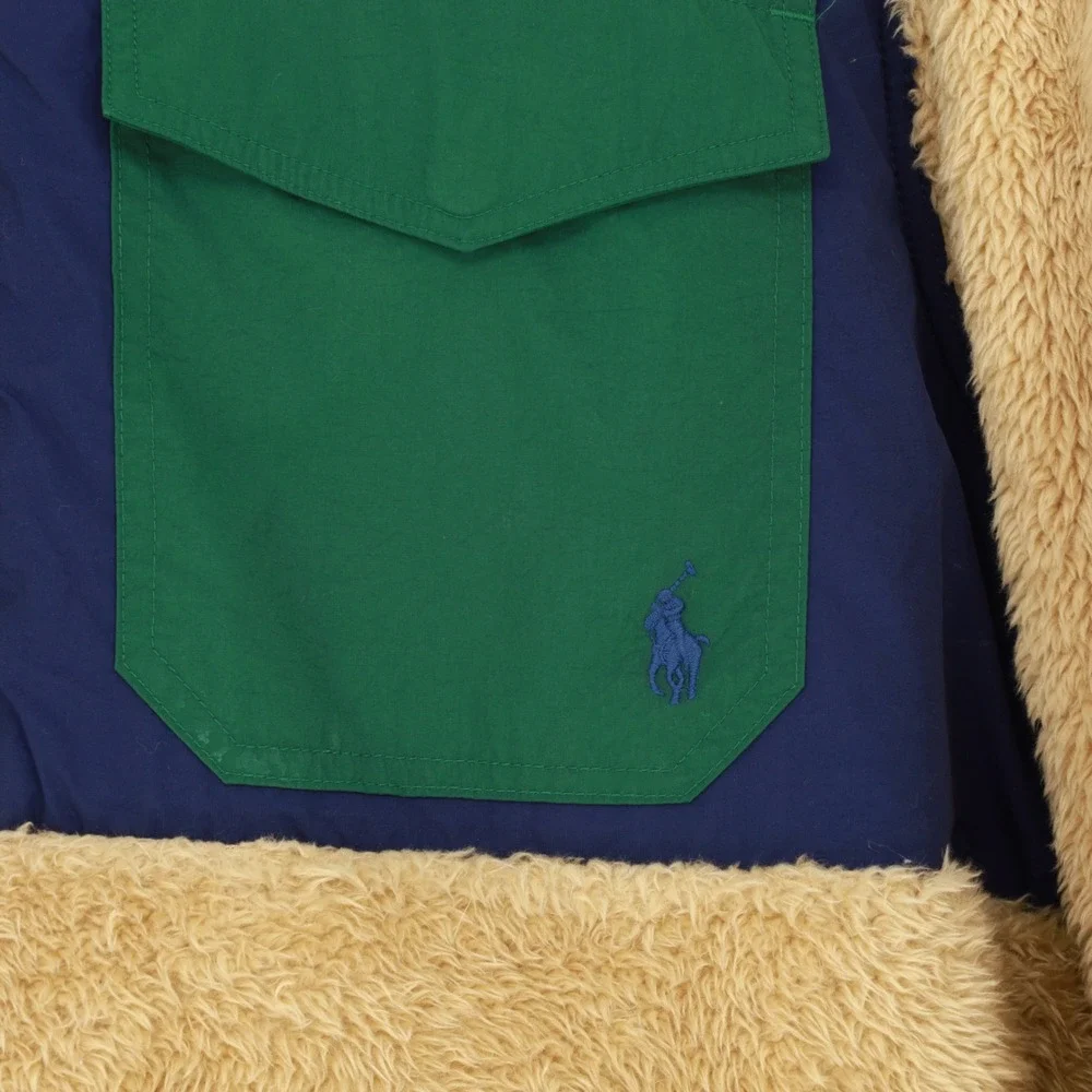 Polo Ralph Lauren Performance Colorblock Fleece Hybrid Quarter Zip Hoodie Large
